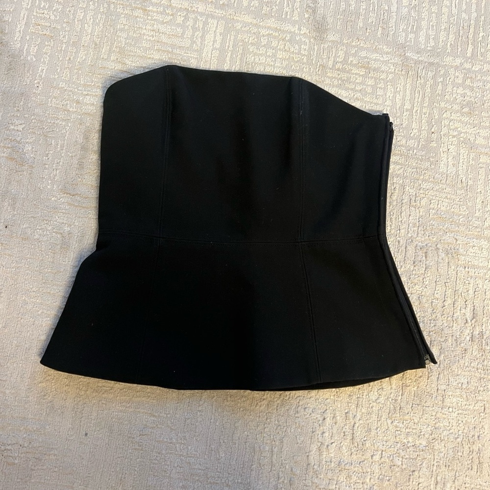 Club Monaco Black Strapless Bustier Top XS